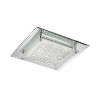 LED-DECKENLEUCHTE 1015 ANTILIA 28/28/7 cm   - Klar/Chromfarben, Design, Glas/Metall (28/28/7cm)