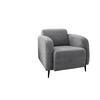 SESSEL in Velours Grau  - Schwarz/Grau, MODERN, Textil/Metall (85/76/90cm) - Livetastic