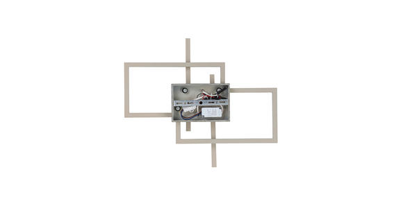 LED-DECKENLEUCHTE 50/43/7,6 cm   - Sandfarben/Chromfarben, Basics, Kunststoff/Metall (50/43/7,6cm) - Novel