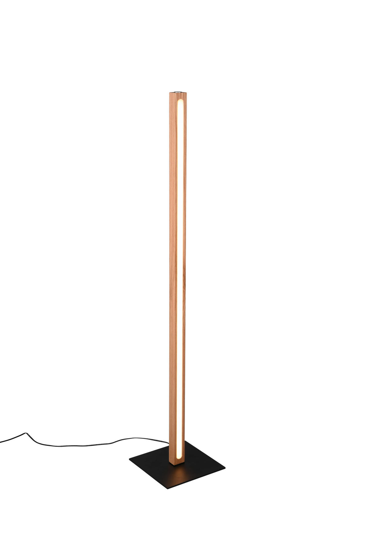 LED-STEHLEUCHTE - Schwarz, Natur, Holz/Metall (22/115/22cm) - Trio Leuchten