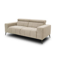 2-SITZER-SOFA TRENTO Mikrofaser Taupe  - Taupe/Dunkelgrau, MODERN, Textil/Metall (208/79/104cm) - MID.YOU