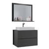 BADEZIMMER 3-teilig  in 60 cm  - Weiss/Anthrazit, Modern, Keramik/Holzwerkstoff (60cm) - MID.YOU