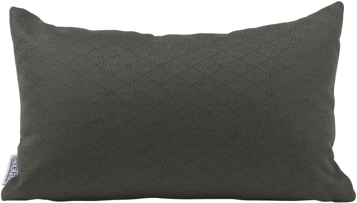 OUTDOOR-KISSEN Raute  - Dunkelgrau, Basics, Textil (35/55cm) - Stern