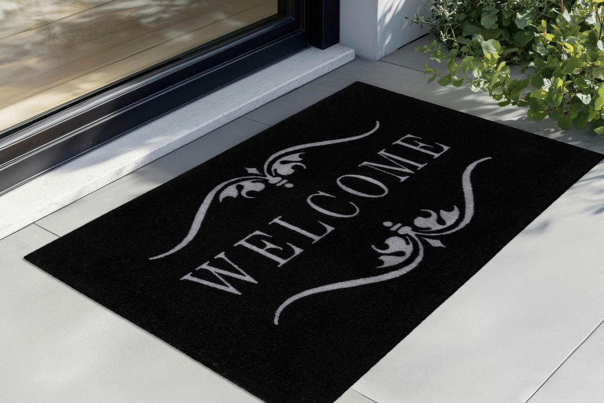 FUßMATTE 40/60 cm  - Schwarz, Basics, Kunststoff/Textil (40/60cm) - Kayoom