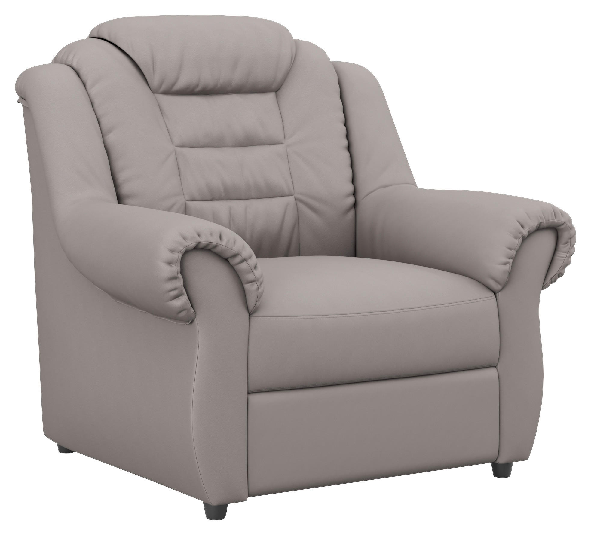SESSEL Lederlook Hellbraun    - Hellbraun/Schwarz, KONVENTIONELL, Kunststoff/Textil (104/102/101cm) - Livetastic