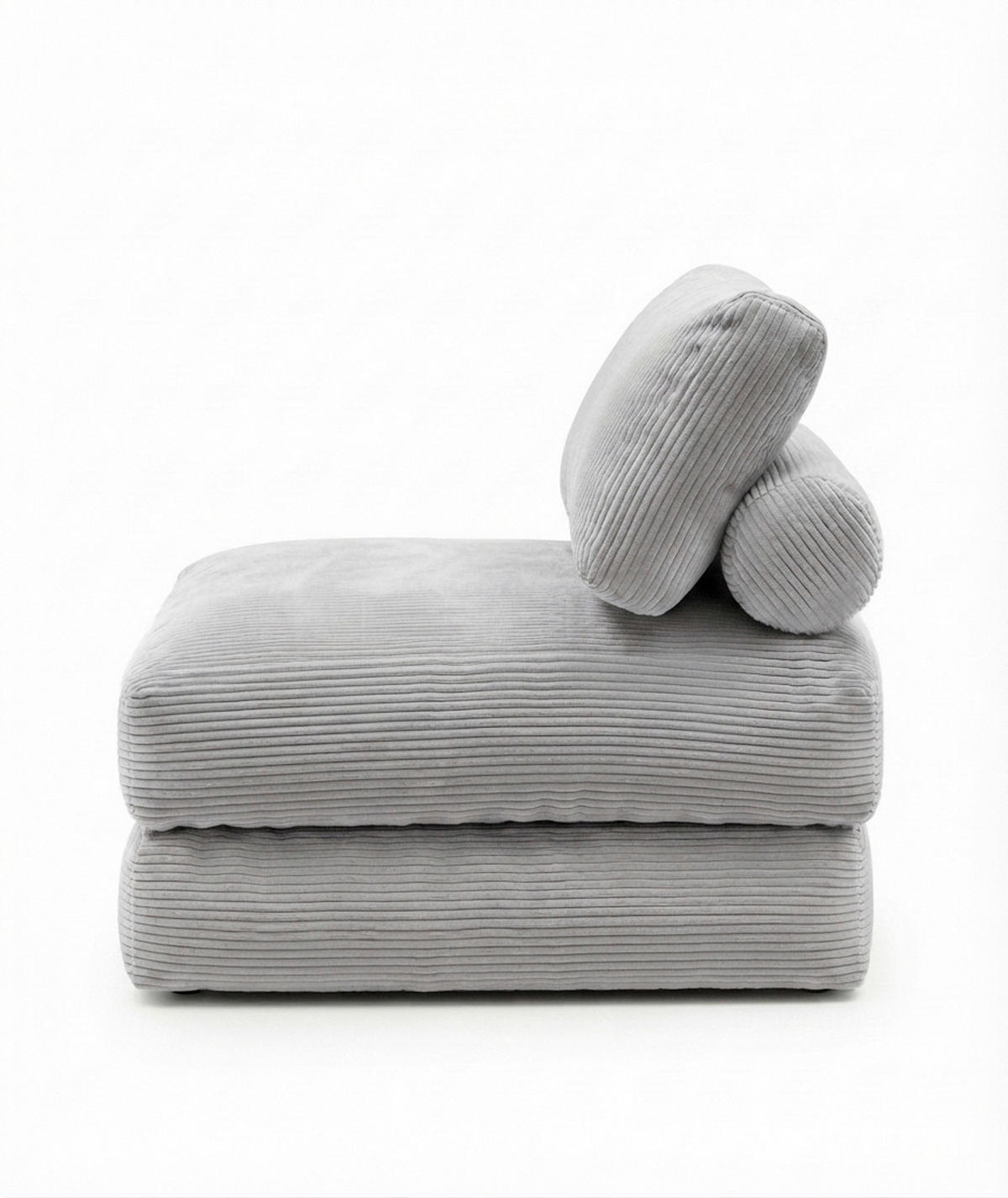 SCHLAFSESSEL Cord Grau Rückenkissen  - Grau, KONVENTIONELL, Textil (85/80/85cm) - Xora