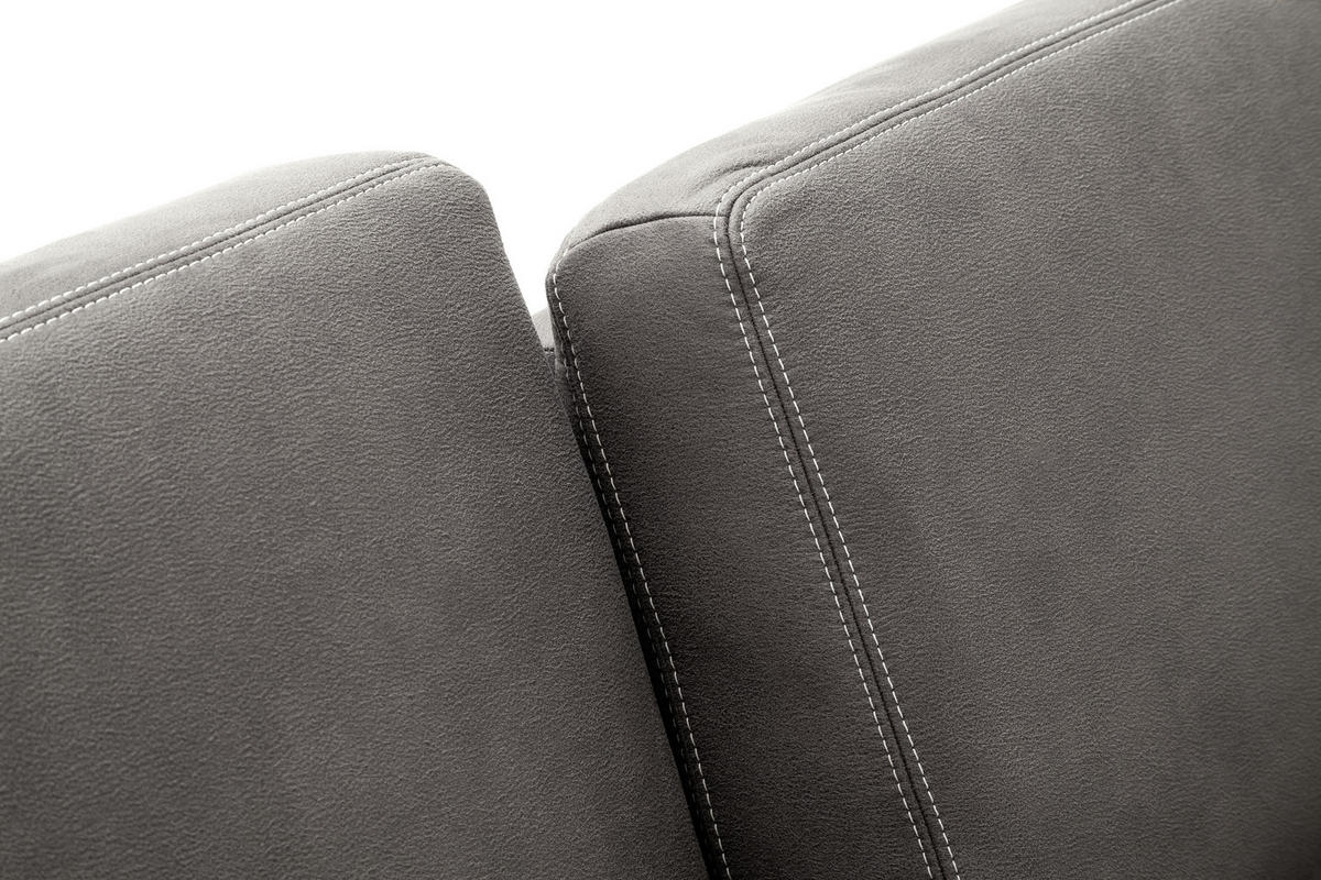ECKSOFA in Mikrofaser Anthrazit  278/185 cm  - Eichefarben/Anthrazit, Design, Holz/Textil (278/185cm) - Pure Home Lifestyle