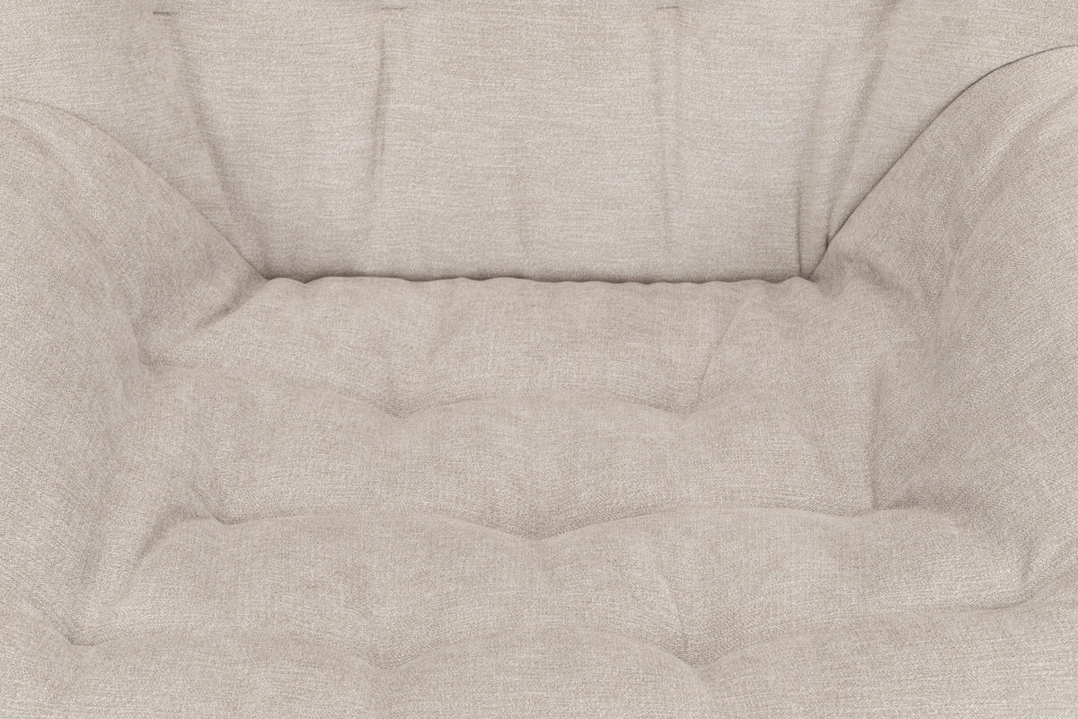 SESSEL Webstoff Beige    - Beige/Schwarz, MODERN, Textil/Metall (66/84/77cm) - MID.YOU
