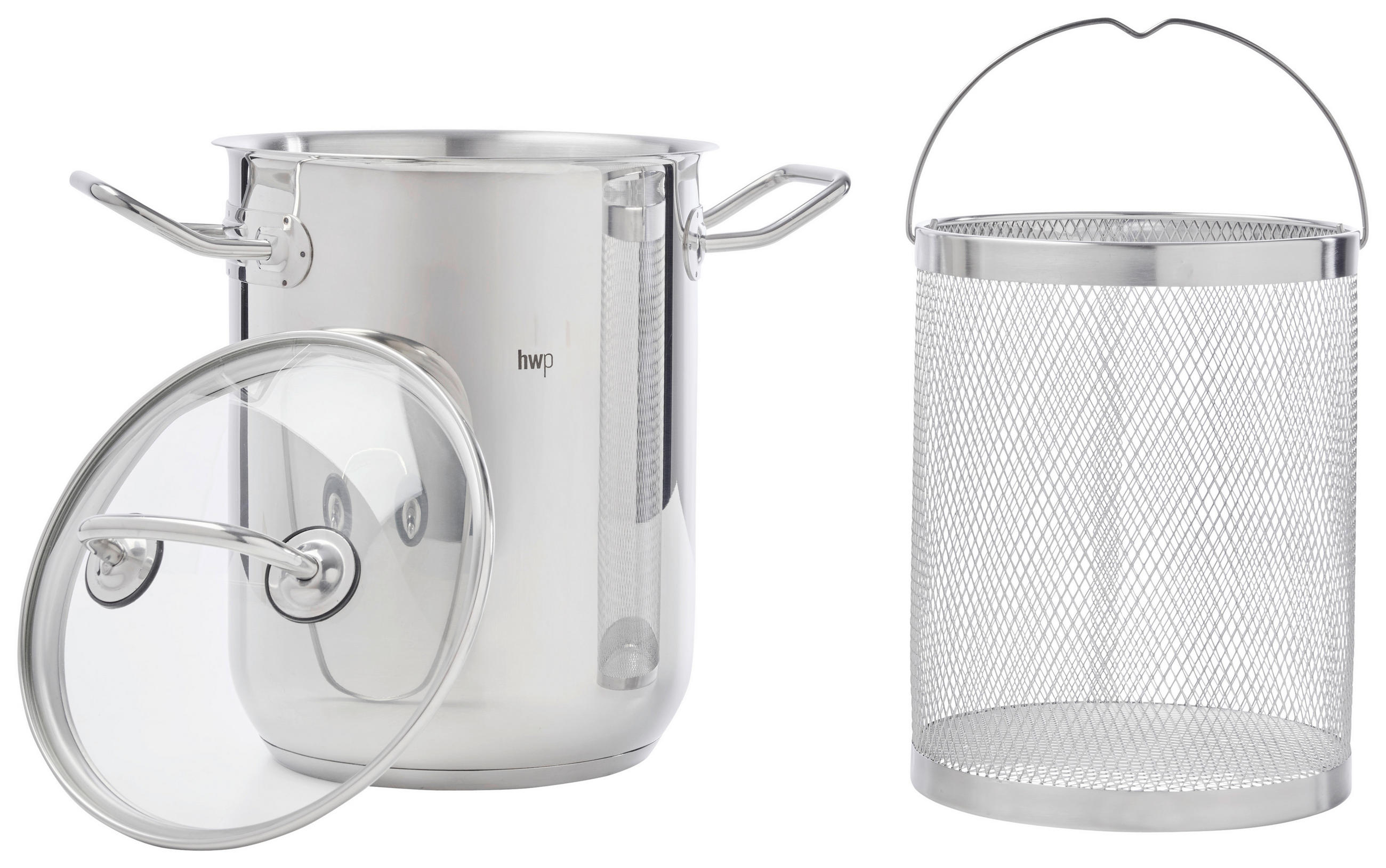SPARGELTOPF 3,5 l  - Klar/Edelstahlfarben, Basics, Glas/Metall (16/12cm) - Homeware Profession.