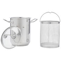SPARGELTOPF 3,5 l  - Klar/Edelstahlfarben, Basics, Glas/Metall (16/12cm) - Homeware Profession.