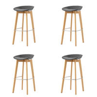 BARHOCKER-SET in Dunkelgrau  - Dunkelgrau, MODERN, Holz/Metall (44,5/90/46cm) - MID.YOU