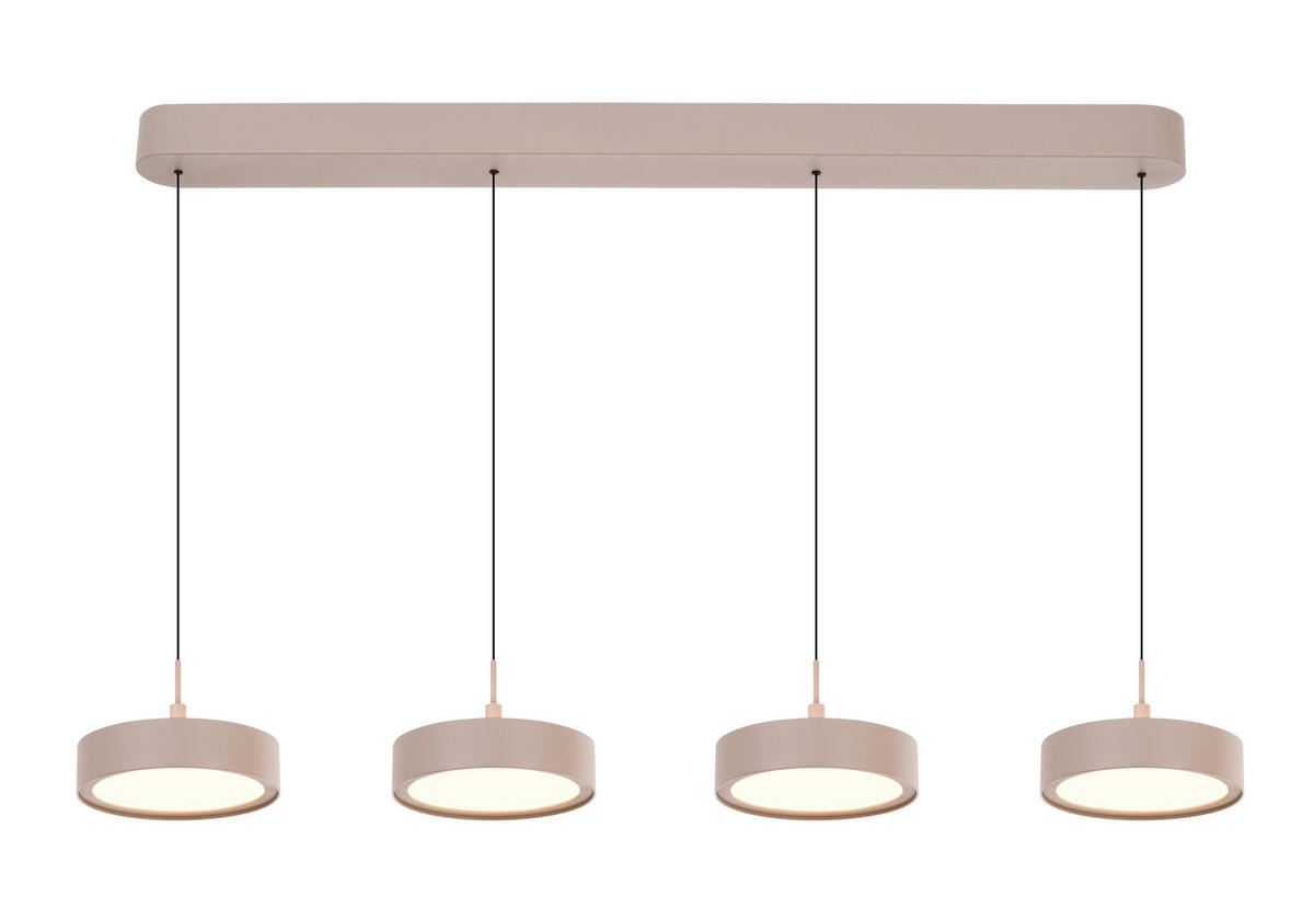 LED-HÄNGELEUCHTE Valensole 105/150/17,5 cm  - Sandfarben, Design, Metall (105/150/17,5cm)