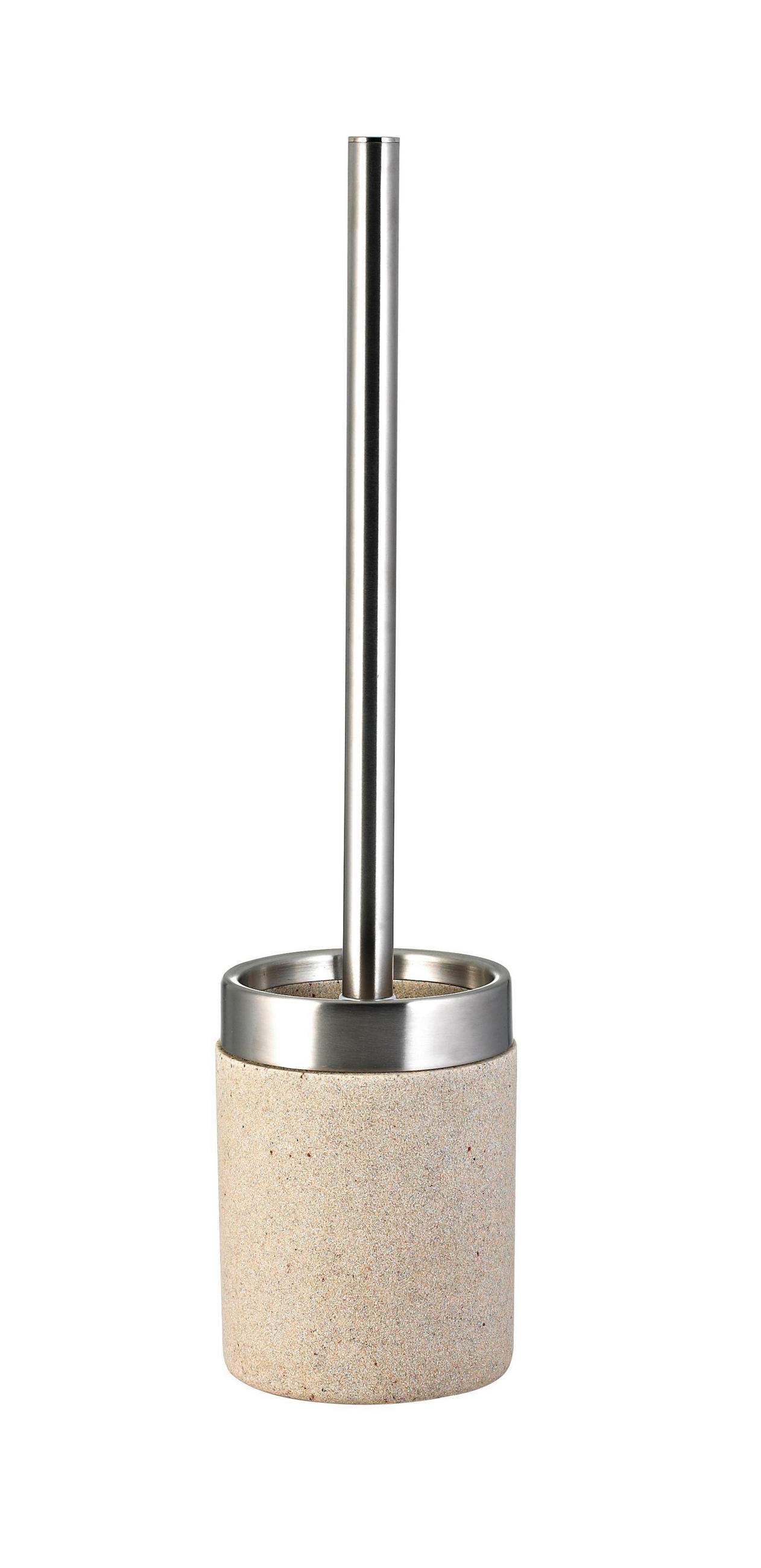 WC-BÜRSTENGARNITUR in Metall  Kunststoff   - Chromfarben/Beige, Basics, Kunststoff/Metall (9/37/9cm) - Sadena
