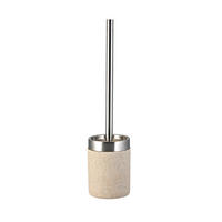 WC-BÜRSTENGARNITUR in Metall  Kunststoff   - Chromfarben/Beige, Basics, Kunststoff/Metall (9/37/9cm) - Sadena