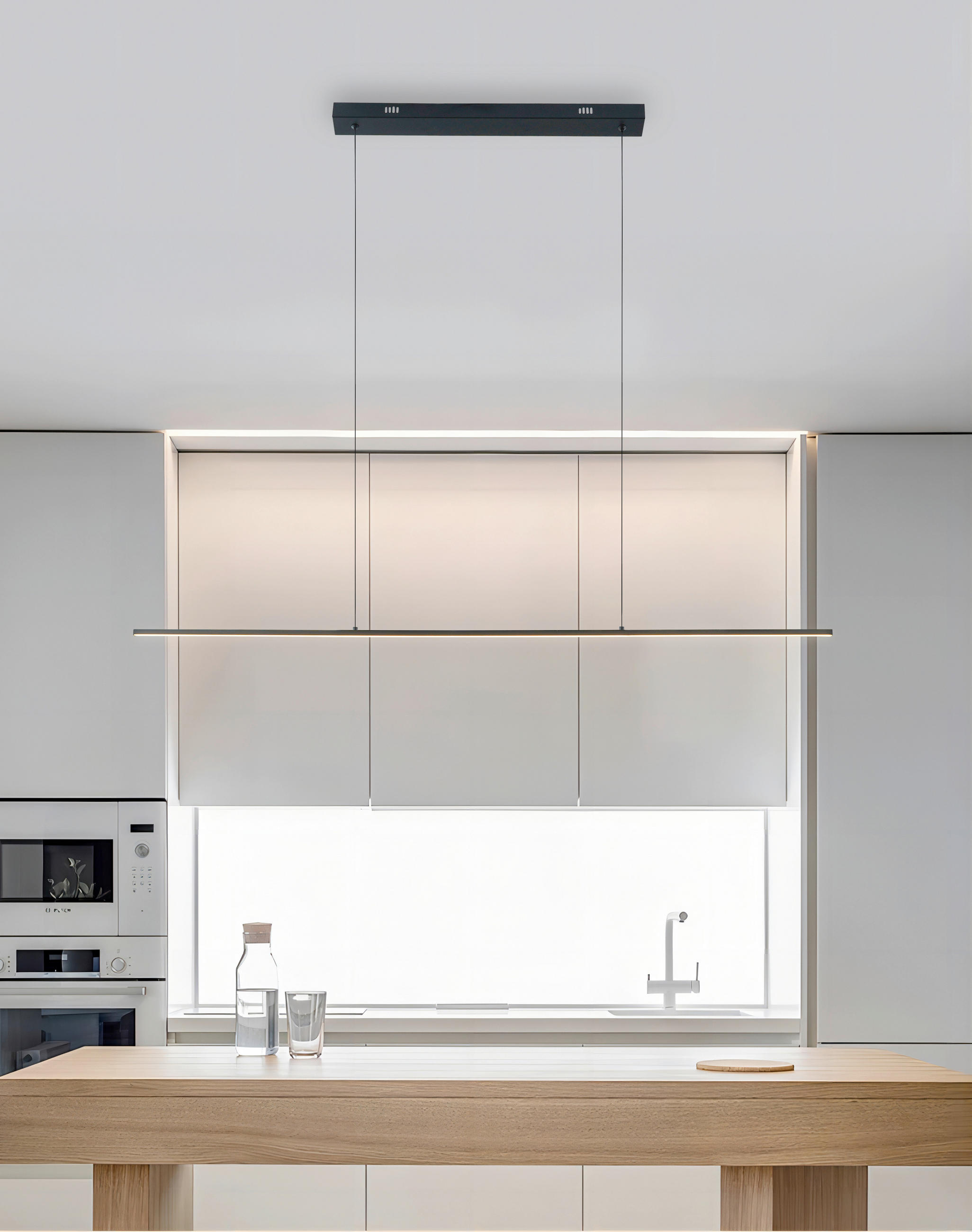 LED SVJETILJKA VISEĆA    120,5/2/200 cm    SIRIUS  - crna, Basics, metal (120,5/2/200cm)