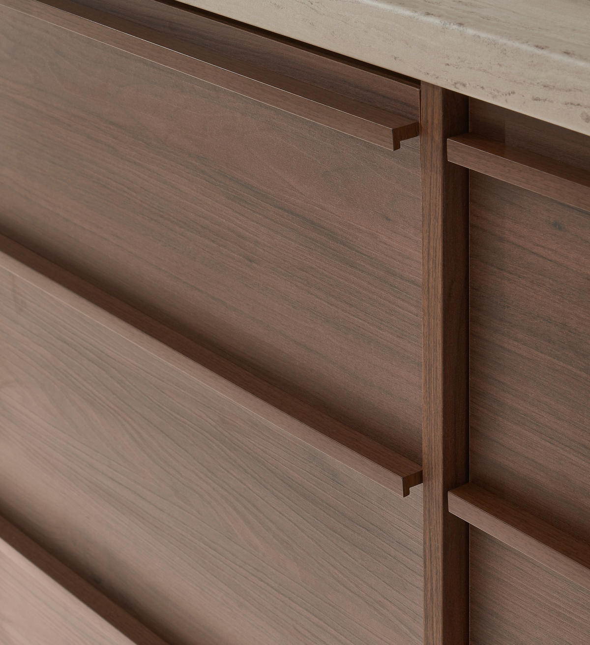 KÜCHENBLOCK 264 cm   in Nussbaumfarben  - Beige/Nussbaumfarben, Trend, Holzwerkstoff/Kunststoff (264cm) - P & B