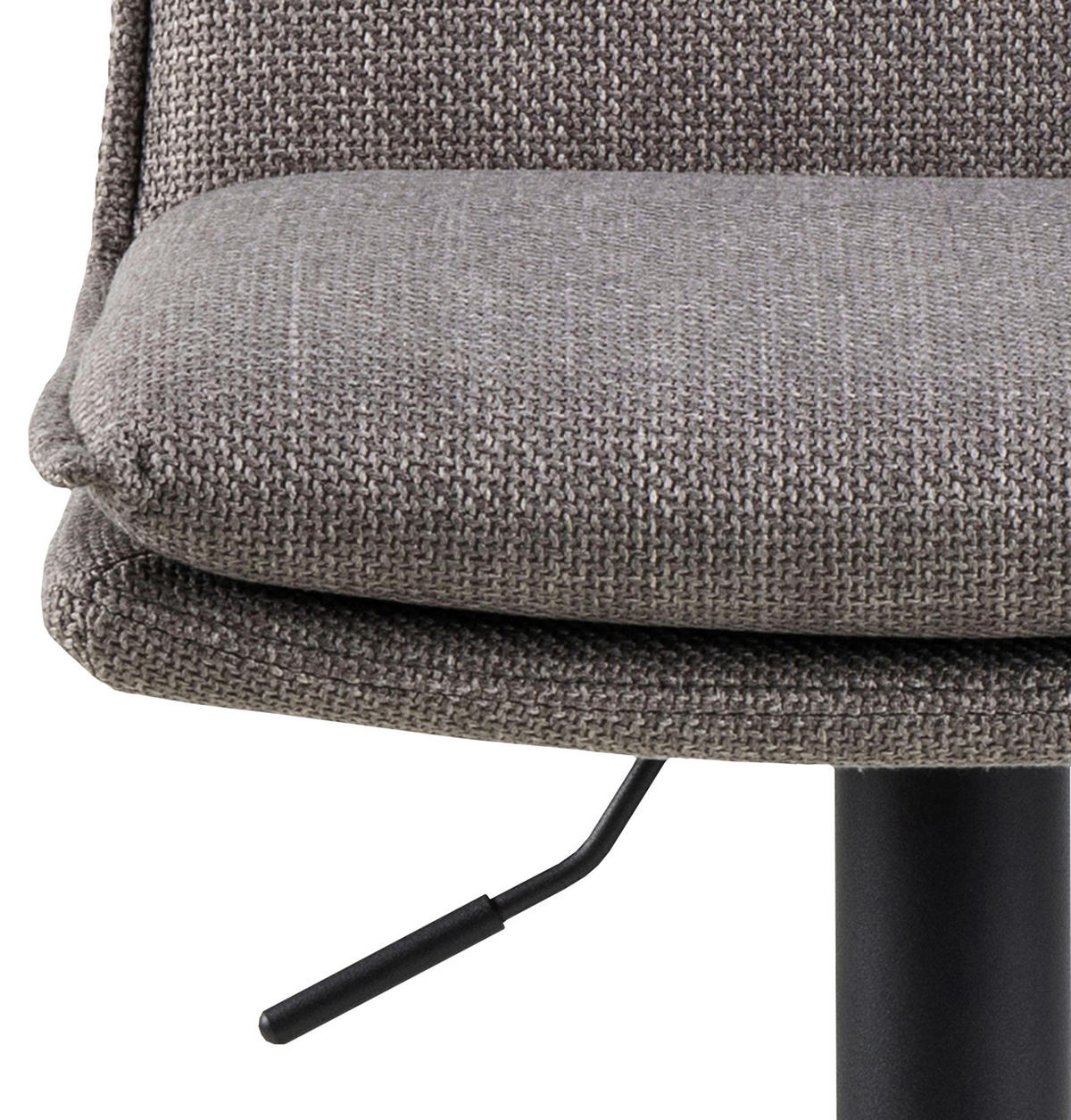 BARHOCKER in Graubraun  - Graubraun/Schwarz, Design, Textil/Metall (44/107/53cm) - MID.YOU