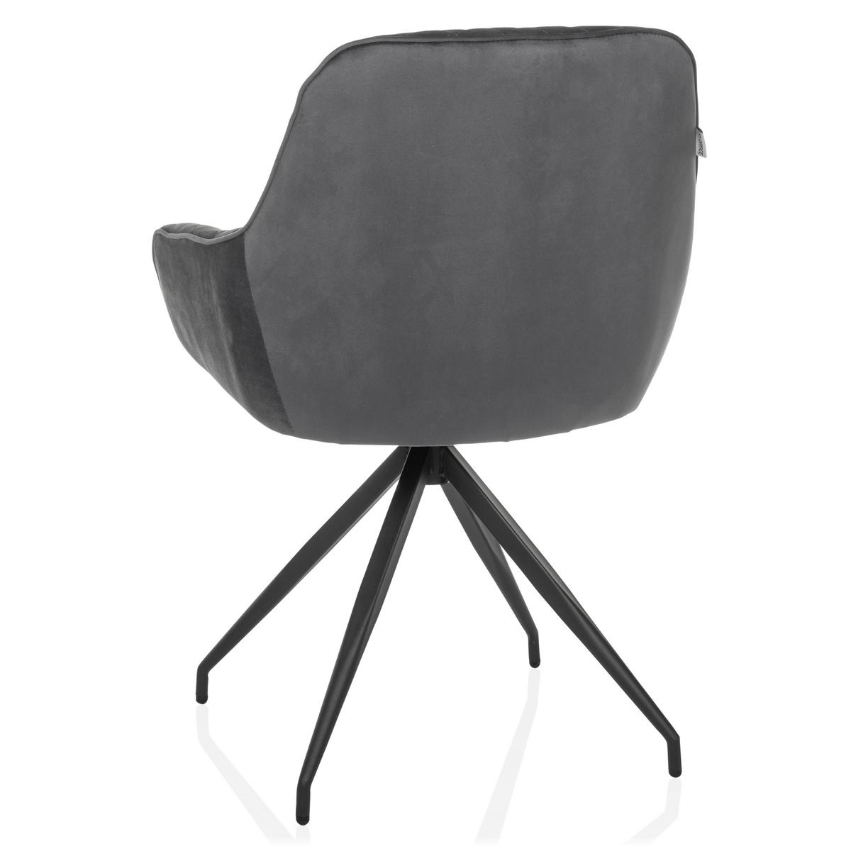ARMLEHNSTUHL  in  - Schwarz/Grau, MODERN, Textil/Metall (58/87/57cm) - MID.YOU