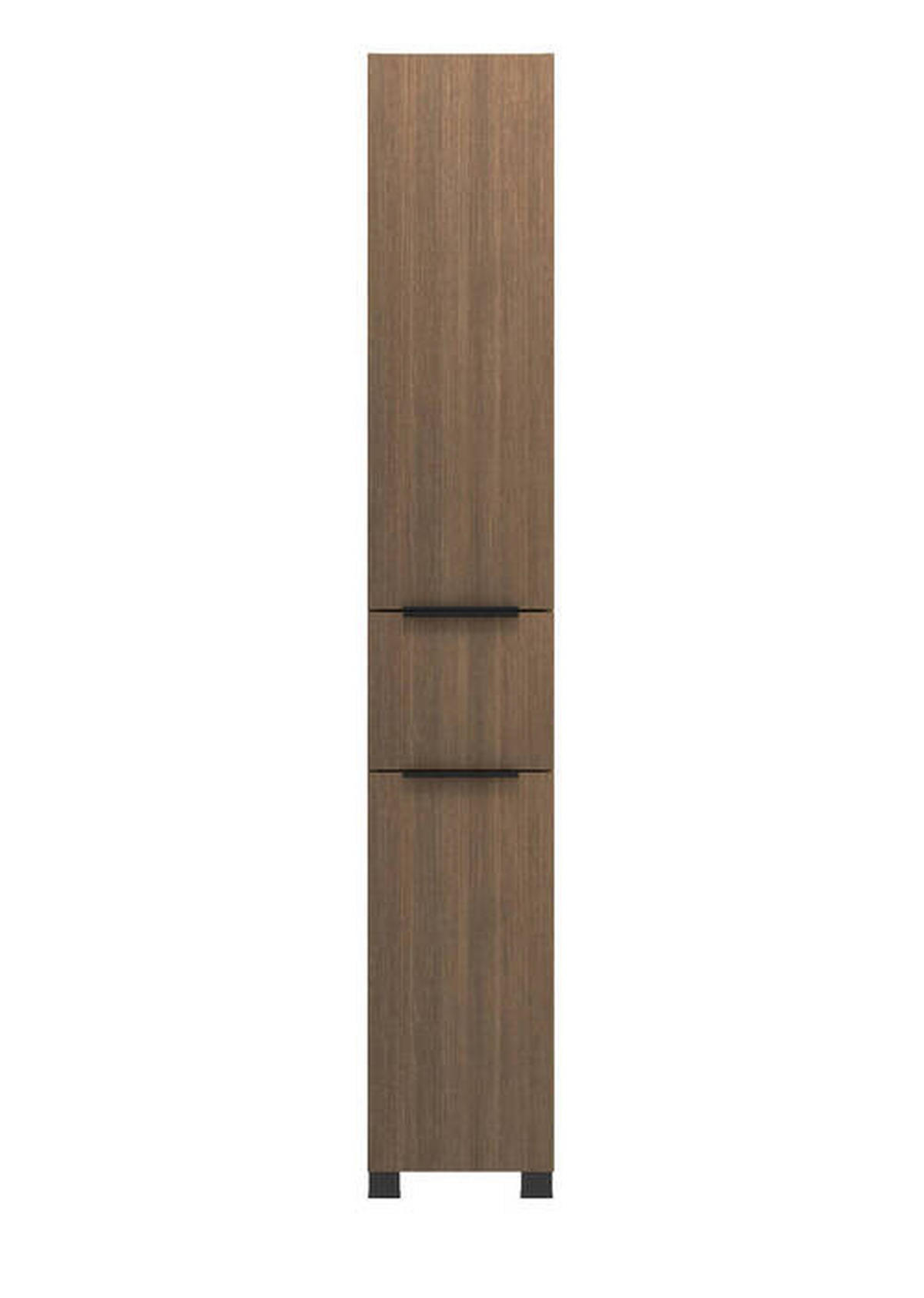 HOCHSCHRANK 30/180/35 cm  - Dunkelbraun/Schwarz, Natur, Holzwerkstoff/Kunststoff (30/180/35cm) - Held