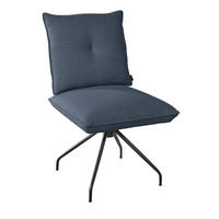 STUHL - Schwarz/Dunkelblau, Design, Textil/Metall (50/90/70cm) - Dieter Knoll
