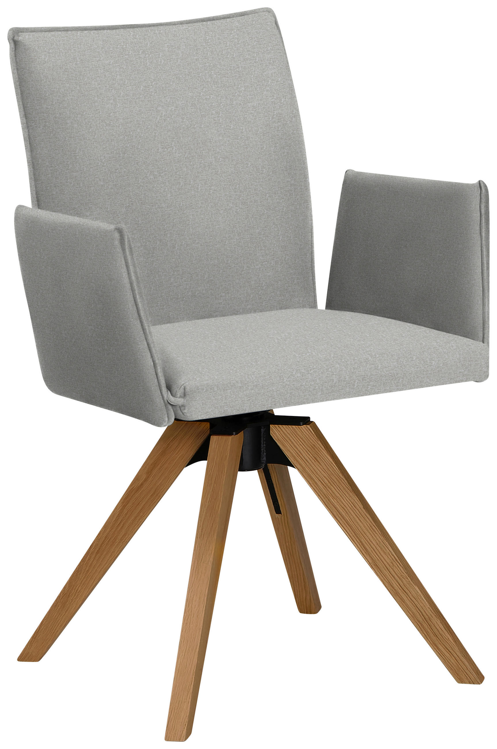 ARMLEHNSTUHL in Holz, Textil Creme, Eichefarben  - Eichefarben/Creme, KONVENTIONELL, Holz/Textil (64/91/61cm) - Moderano