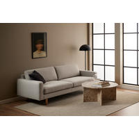 COUCHTISCH 90/90/42 cm rund Braun  - Braun, Design, Stein (90/90/42cm) - MID.YOU