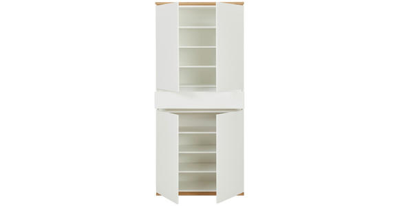 SCHUHSCHRANK 90/200/38 cm - Weiß/Eiche Artisan, Design, Holzwerkstoff (90/200/38cm) - Xora