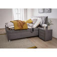 POLSTERBETT Matratze, Lattenrost, Bettkasten, motorische Verstellbarkeit Grau 180/200 cm  - Silberfarben/Weiß, KONVENTIONELL, Holz/Textil (180/200cm) - Esposa