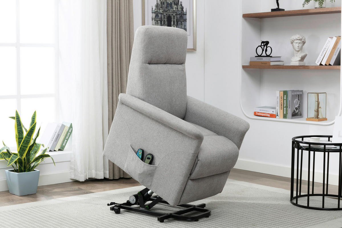 MASSAGESESSEL Mikrofaser Greige    - Greige/Schwarz, KONVENTIONELL, Kunststoff/Textil (72/102/86cm) - MID.YOU