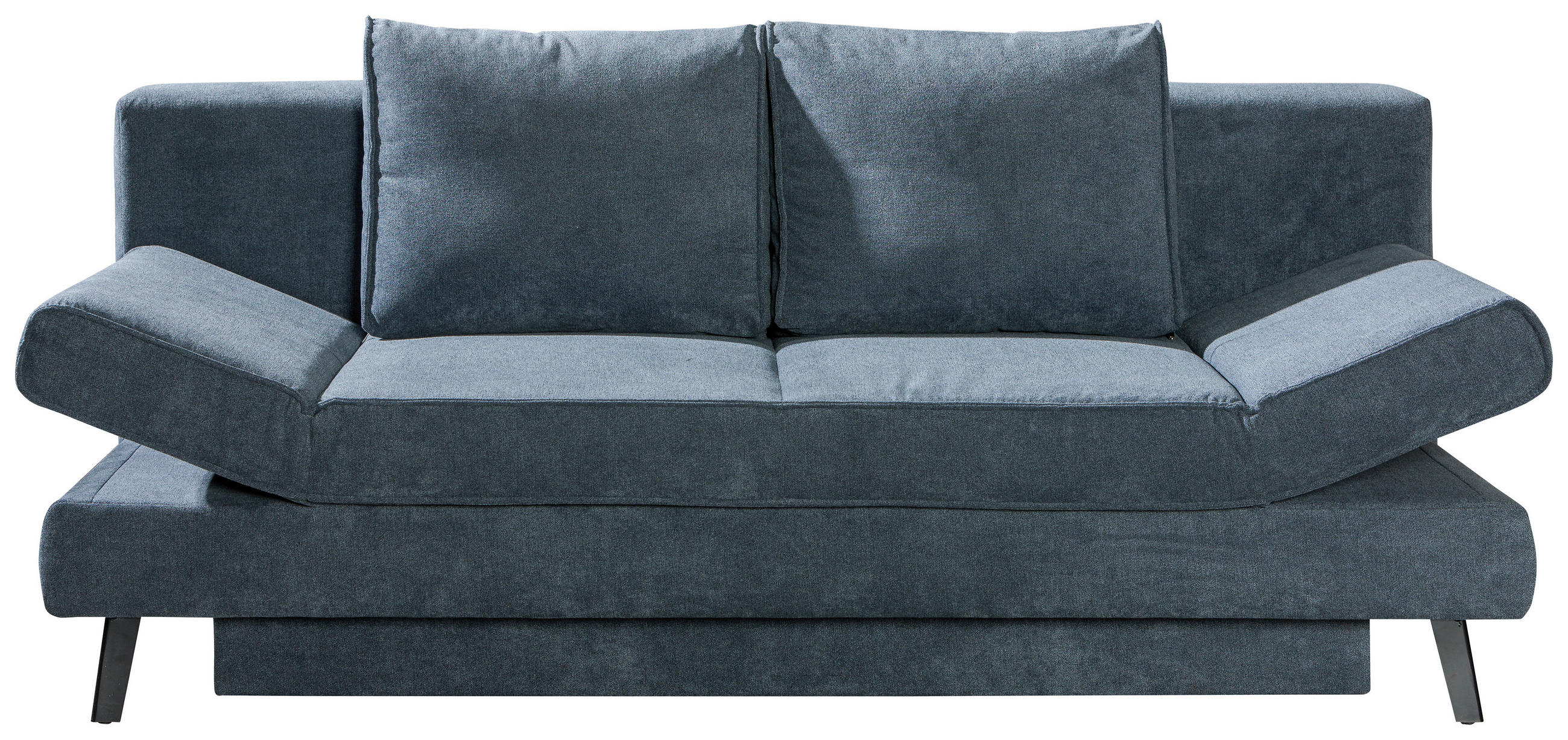SCHLAFSOFA Grau  - Schwarz/Grau, Design, Textil/Metall (200/85/90cm) - Novel