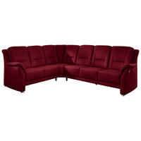 ECKSOFA in Mikrofaser Hellrot  - Hellrot/Beige, Konventionell, Textil/Metall (223/275cm) - Beldomo Comfort