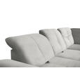 ECKSOFA in Flachgewebe Hellgrau  242/313 cm  - Hellgrau/Schwarz, Design, Textil/Metall (242/313cm) - Xora