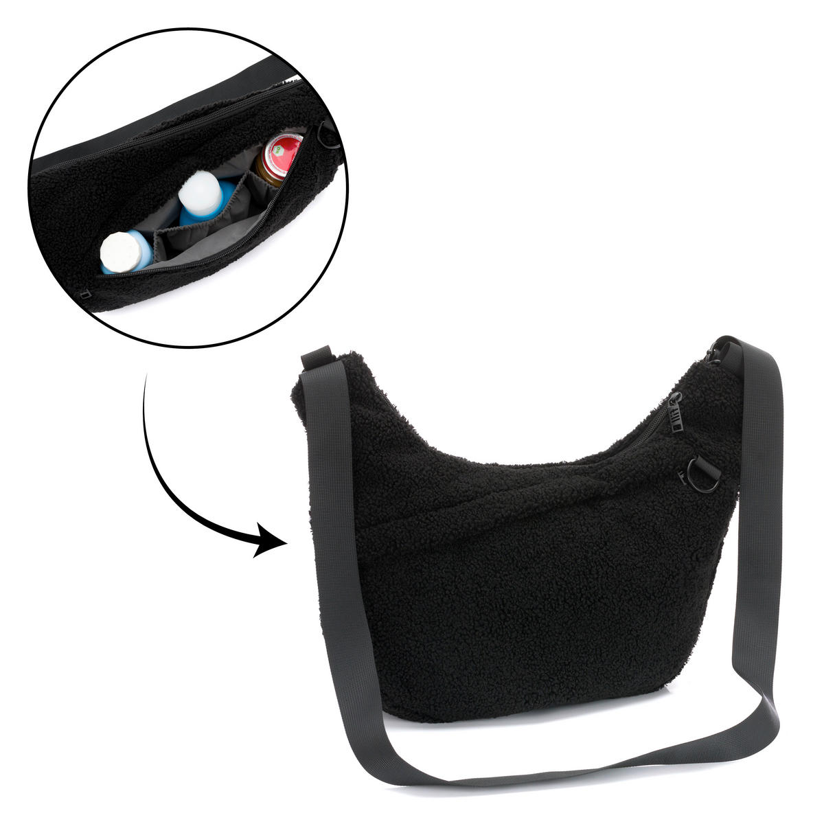 WICKELTASCHE  - Schwarz, Basics, Textil (42/7/34cm) - Fillikid