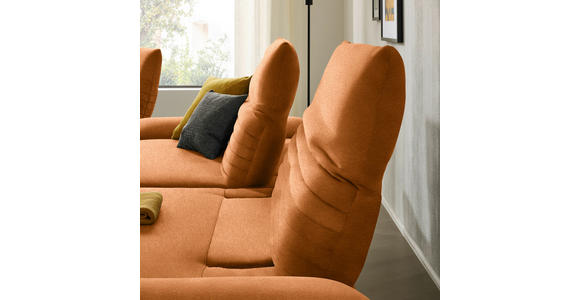 ECKSOFA  in Teddystoff Cognac  280/170-195 cm  - Cognac/Schwarz, Design, Textil/Metall (280/170-195cm) - Dieter Knoll