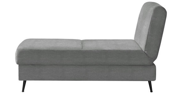 SCHLAFSOFA in Flachgewebe Hellgrau - Hellgrau/Schwarz, MODERN, Textil/Metall (205/90/92cm) - Novel