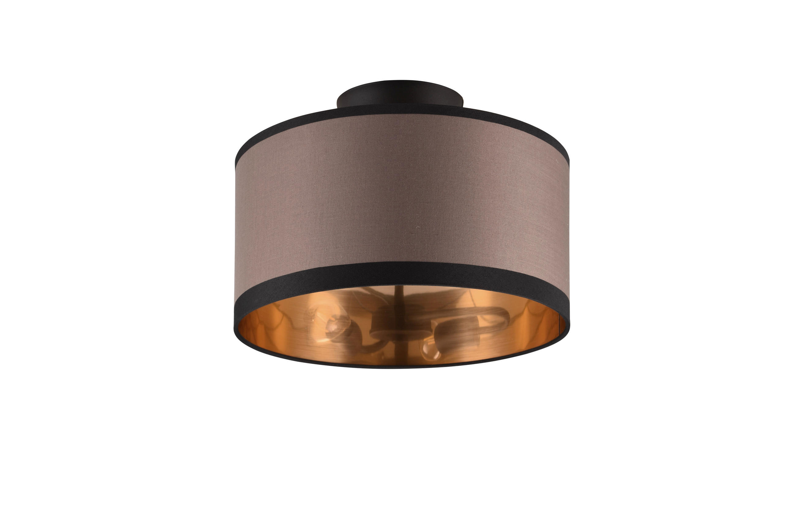 DECKENLEUCHTE  30/22 cm    - Taupe/Goldfarben, Design, Textil/Metall (30/22cm)