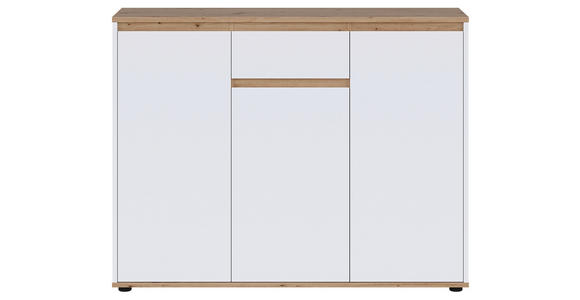SIDEBOARD  120/93/38 cm 1 Schublade(n)  - Schwarz/Weiß, MODERN, Holzwerkstoff/Kunststoff (120/93/38cm) - Carryhome
