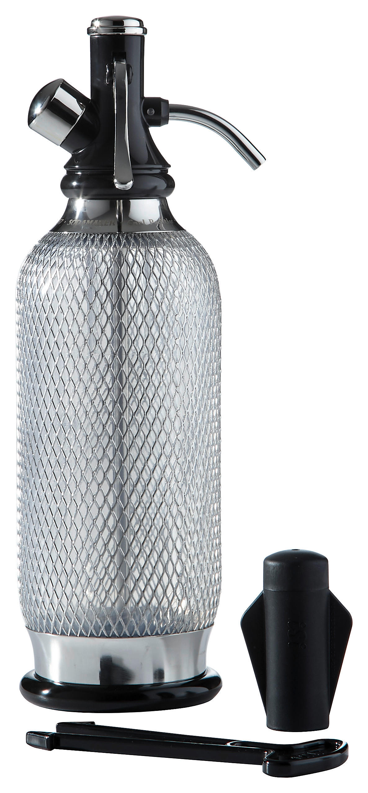 WASSERSPRUDLER  - Edelstahlfarben/Schwarz, Basics, Kunststoff/Metall (1,0l) - ISI