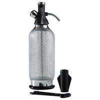 WASSERSPRUDLER  - Edelstahlfarben/Schwarz, Basics, Kunststoff/Metall (1,0l) - ISI