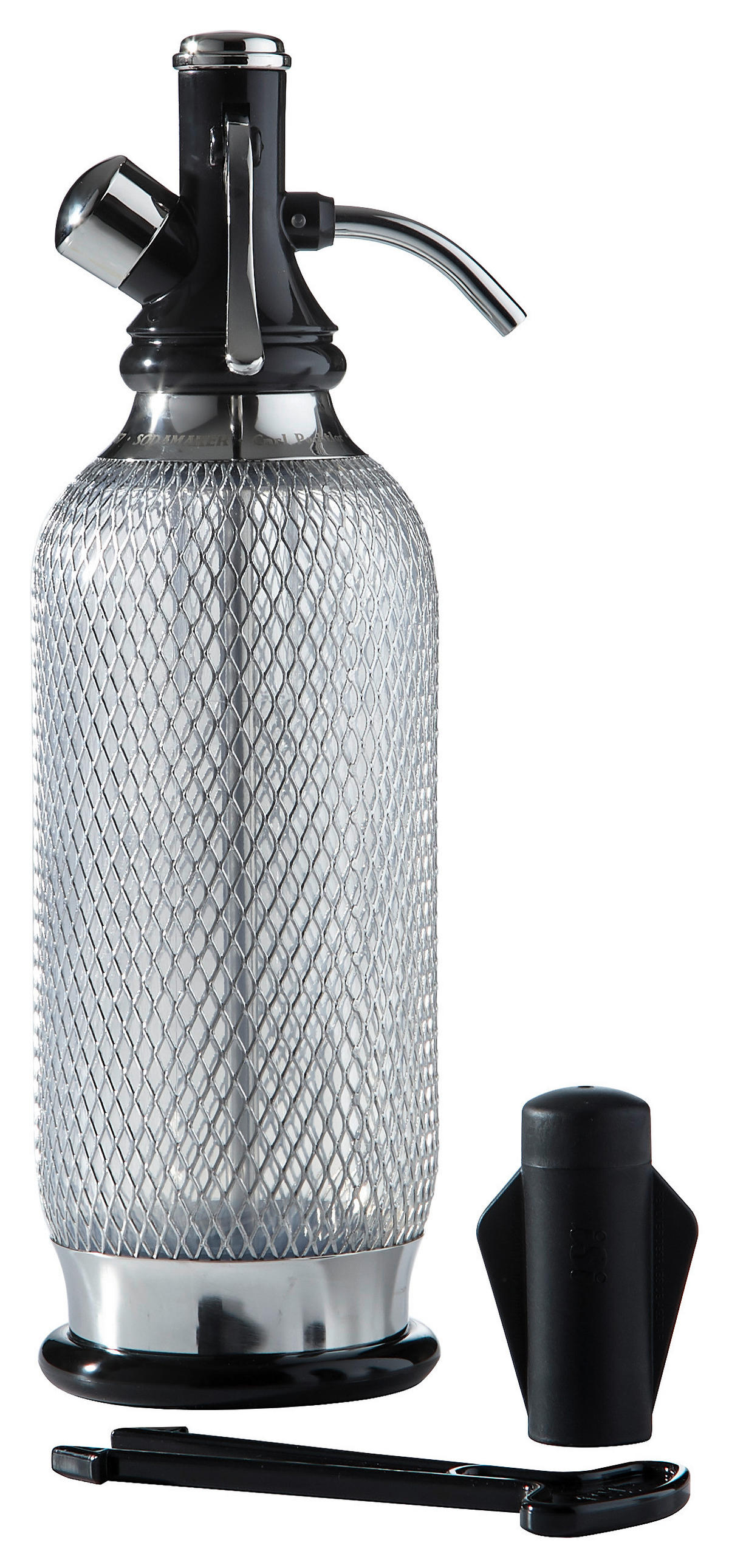 WASSERSPRUDLER  - Edelstahlfarben/Schwarz, Basics, Kunststoff/Metall (1,0l) - ISI