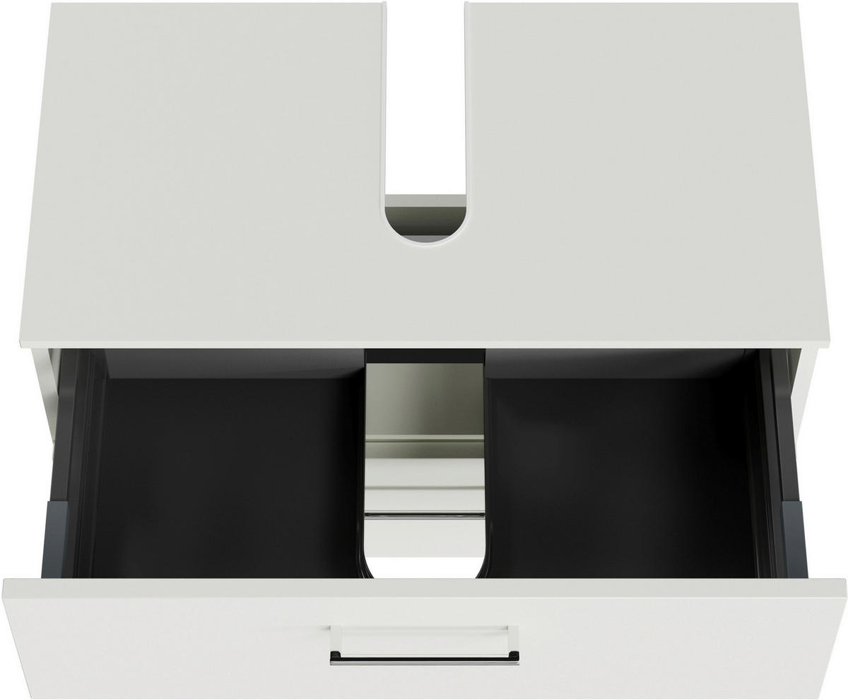 WASCHBECKENUNTERSCHRANK 75/49,8/38,3 cm  - Chromfarben/Weiß, KONVENTIONELL, Holzwerkstoff/Metall (75/49,8/38,3cm) - Sadena