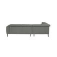 ECKSOFA in Feincord Hellgrau  205/280 cm  - Hellgrau/Schwarz, Design, Textil/Metall (205/280cm) - Xora