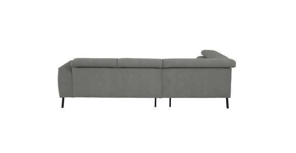 ECKSOFA in Feincord Hellgrau 205/280 cm - Hellgrau/Schwarz, Design, Textil/Metall (205/280cm) - Xora