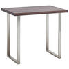 BARTISCH Eiche massiv rechteckig Edelstahlfarben, Eichefarben  - Edelstahlfarben/Eichefarben, Design, Holz/Metall (120/80/95cm) - Novel