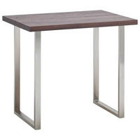 BARTISCH in Holz, Metall 140/80/95 cm   - Edelstahlfarben/Eichefarben, Design, Holz/Metall (140/80/95cm) - MID.YOU