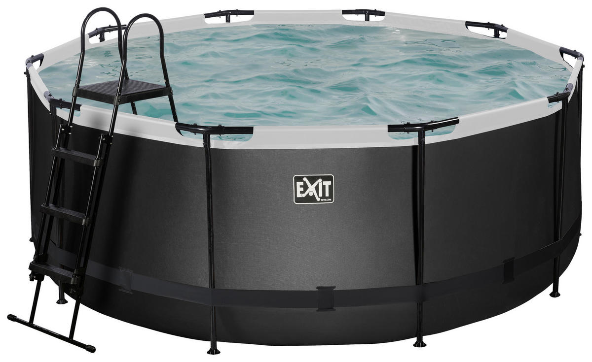 POOL Black 360/122 cm  - Schwarz, KONVENTIONELL, Metall (360/122cm) - EXIT Toys