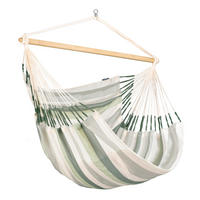 HÄNGESESSEL kingsize outdoor 140/170/210 cm  - Dunkelgrün/Weiß, KONVENTIONELL, Holz/Textil (140/170/210cm) - La Siesta