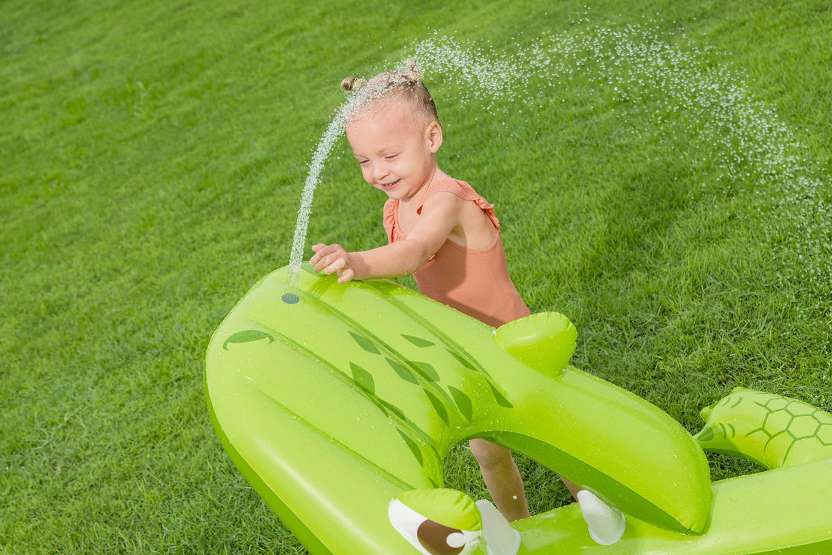 PLANSCHBECKEN 234/163/87 cm  - Grün, Basics, Kunststoff (234/163/87cm) - Bestway