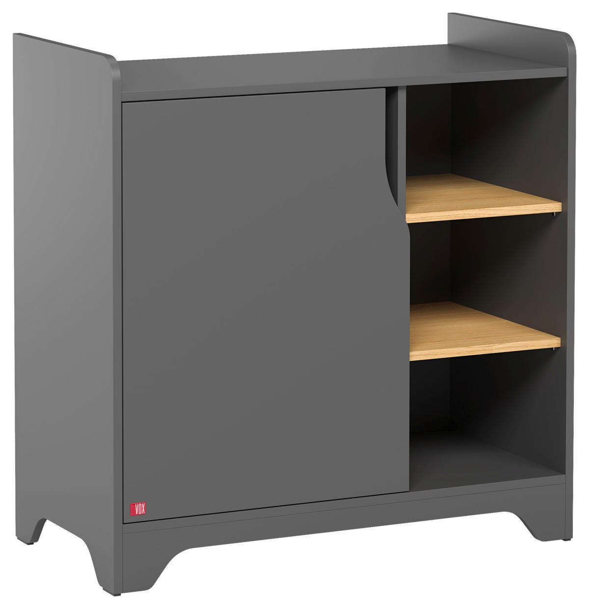 WICKELKOMMODE Leaf Graphitfarben  - Graphitfarben, MODERN, Holzwerkstoff (88,5/89,5/75-44cm) - MID.YOU