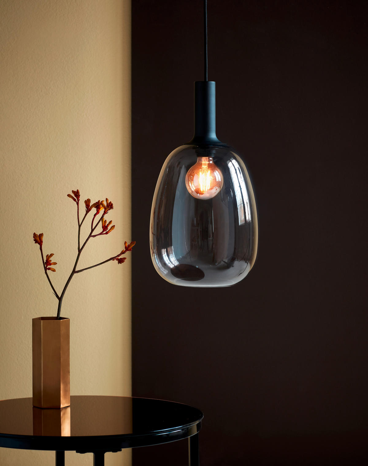 HÄNGELEUCHTE 43/343 cm   - Schwarz, Basics, Glas/Metall (43/343cm) - Nordlux
